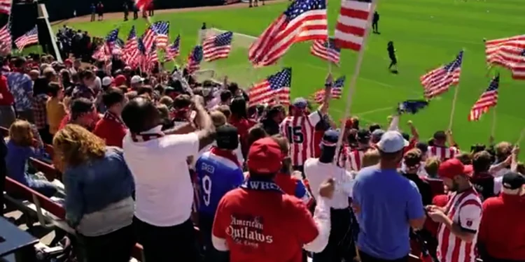 Soccer fans in St Louis, MO