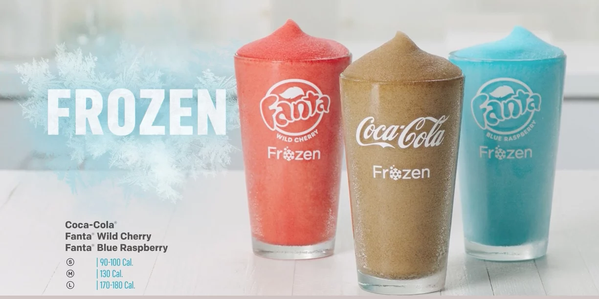 McDonald's Frozen drinks in three flavors